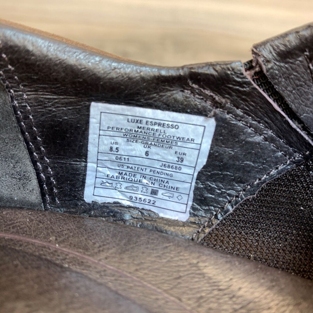 Merrell Shoes Womens 8.5 Luxe Espresso Studded Slip On Wedge Mule Clogs Leather - Picture 8 of 9